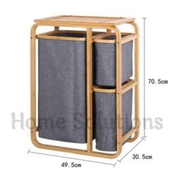 Bamboo Made 3 in 1 Laundry Basket 3 - Home Solutions