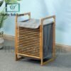 Bamboo Made Laundry Basket with Cover - Home Solutions