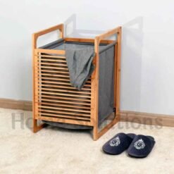 Bamboo Made Laundry Basket with Cover 2 - Home Solutions