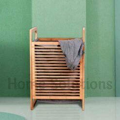 Bamboo Made Laundry Basket with Cover 3 - Home Solutions