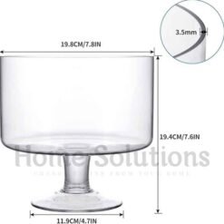Borosilicate Glass Footed Trifle Bowl 3.15 Liters 9 - Home Solutions