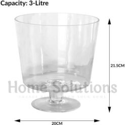 Borosilicate Glass Footed Trifle Bowl 3.5 Liters 4 - Home Solutions