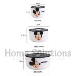 DISNEY Mickey Friends Authentic Airtight Bowl Set with Gift Box 3 Pieces 5 - Home Solutions