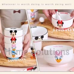 DISNEY Mickey Friends Authentic Ceramic Bowl Set 4 Pieces 400ml 2 - Home Solutions