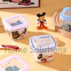 DISNEY Mickey Friends Authentic Eco Friendly Glass Airtight Box Set 130ml 4 Pieces 4 - Home Solutions