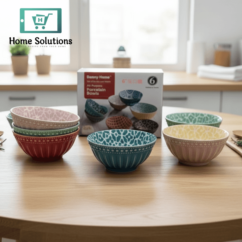 Danny Home Ceramic Bowl Set - 6 Pcs 4 Danny Home Ceramic Bowl Set - 6 Pcs - Image 2