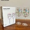 Danny Home Flower Wine Glass Set – 2 Piece Elegant Drinkware