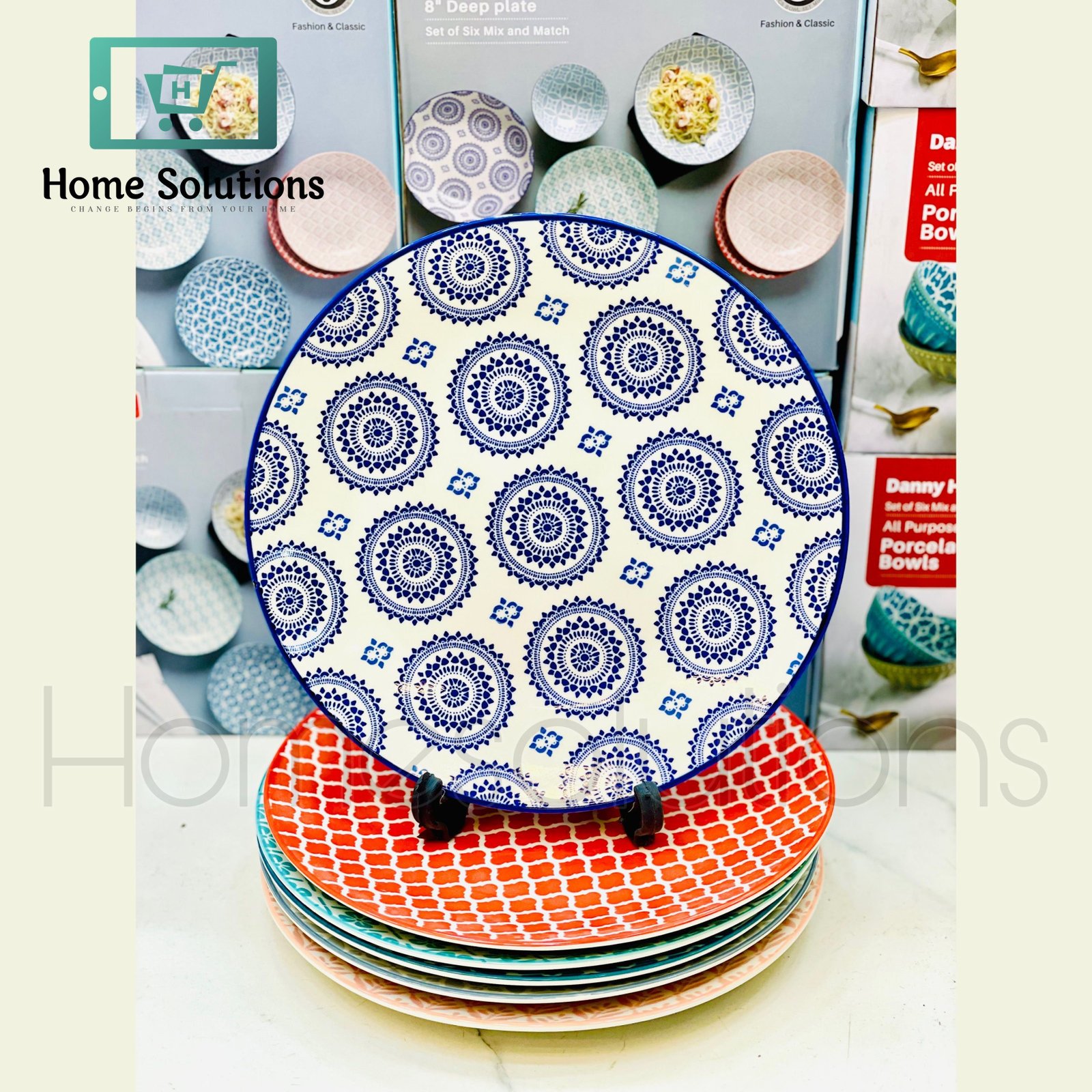 Danny Home Porcelain Dinner Plates Set of 6 4 Danny Home Porcelain Dinner Plates Set of 6 - Image 2