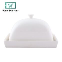 Alternative view of Symphony Alfresco Ceramic Butter Dish with Lid – Elegant Tabletop Storage
