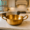 Korean Golden Ramen Pot – Premium Brass Noodle Cooking Pot with Handles