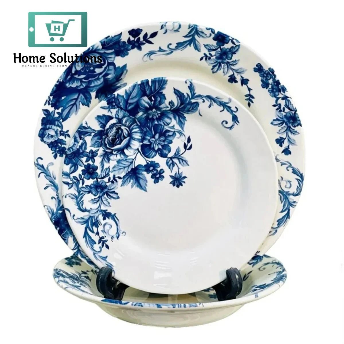 Claytan Gorgeous Navy Blue 18 Pcs Plate Set 3 Claytan Gorgeous Navy Blue 18 Pcs Plate Set