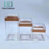3 Pc Clear Top Acrylic Jar Set - Home Solutions
