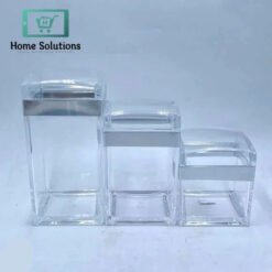 3 Pc Clear Top Acrylic Jar Set 2 e93b66ce f6d8 41f4 8470 44e0c09bed86 - Home Solutions