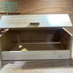 Alternative view of Natural Bamboo Bread Box with Matching Bamboo Lid