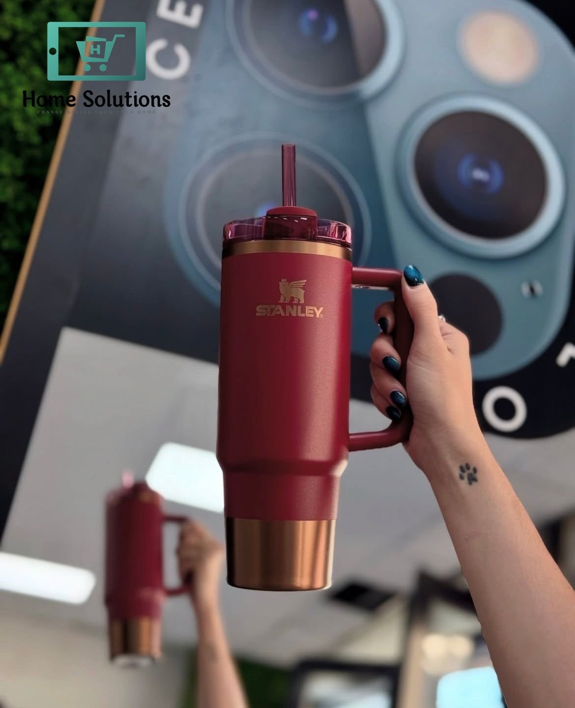 Stanley Pomegranate 40oz Quencher Tumbler 5 Stanley Pomegranate 40oz Quencher Tumbler - Image 3