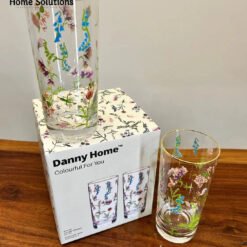 Alternative view of Danny Home Floral Grace Long Glass Set 4Pcs (470ml)