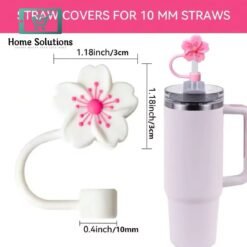 Flower Shape Silicone Straw Stopper 17 3C80D67A 9540 4F3F 90F8 298CDEFCAC3B - Home Solutions