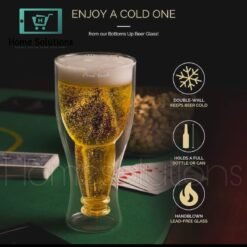 Bottoms Up Double Wall Glass Beer Glass 10 42014AE0 E66F 4D3E 991E DBA0B0A9C1AA - Home Solutions