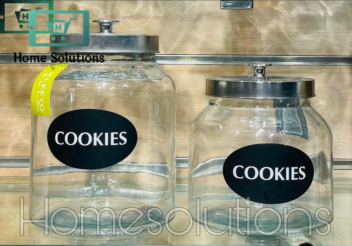 Glass Cookies Jar 3 Glass Cookies Jar