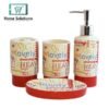 Lovely Art Ceramic Bathroom Accessory Set - 4 Piece