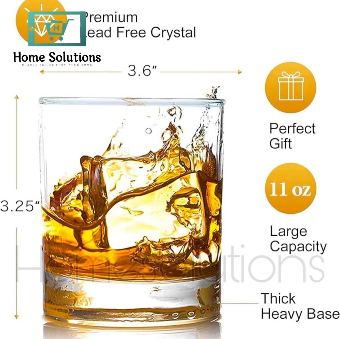 Rock Style Old Fashioned Thick Bottom Glass Set of 6 6 Rock Style Old Fashioned Thick Bottom Glass Set of 6 - Image 4