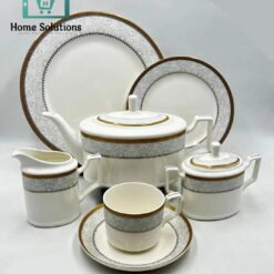 Alternative view of Elegant 24-Piece Fine Porcelain Tea Set – Complete Serving