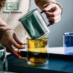 Alternative view of Feather Color Double Wall Glass Mug - 250ml