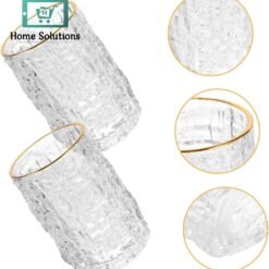 6-Piece Crystal Clear Drink Glass Set | Ice Texture Design - 300ml 13 71Cf9LlRyjL. AC SL1500 - Home Solutions