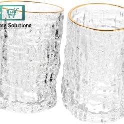 6-Piece Crystal Clear Drink Glass Set | Ice Texture Design - 300ml 10 71mdCEkm3YL. AC SL1500 - Home Solutions