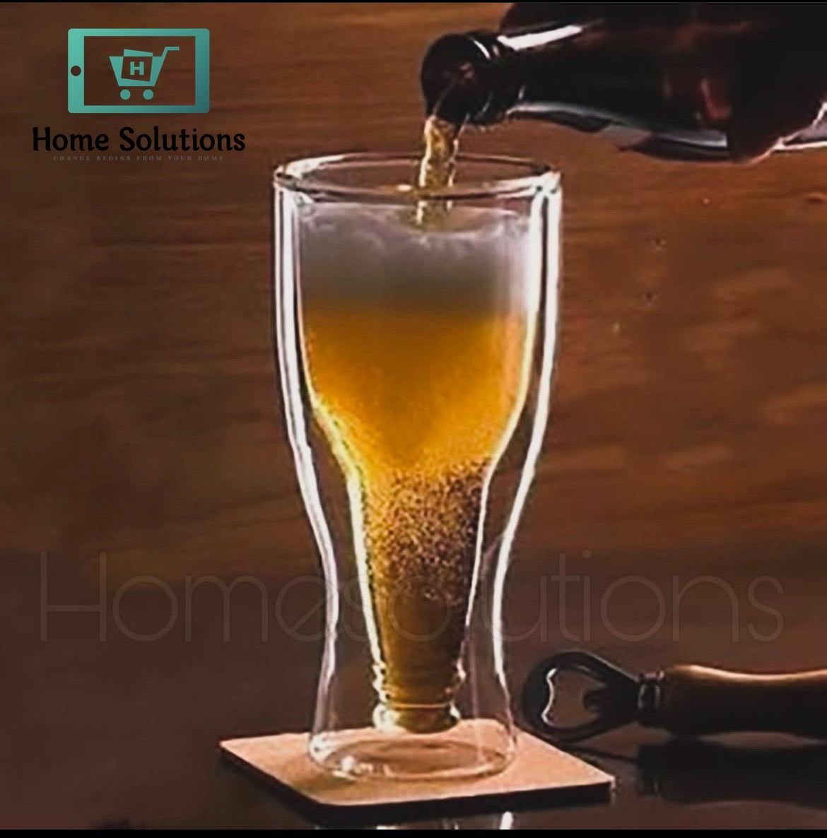 Bottoms Up Double Wall Glass Beer Glass 5 Bottoms Up Double Wall Glass Beer Glass - Image 3