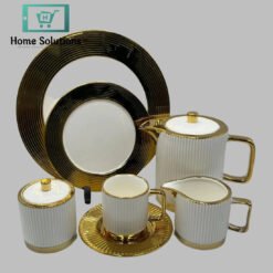 Colourful 24-Piece Tea Set – Elegant Multicolor Cups & Saucers for Stylish Serving