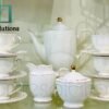 Fine Bonechina Elegant and Stylish Tea Set with Golden Rim - 17 Pieces