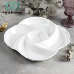 Wilmax England Fine Porcelain 12 Inch Divided Serving Dish