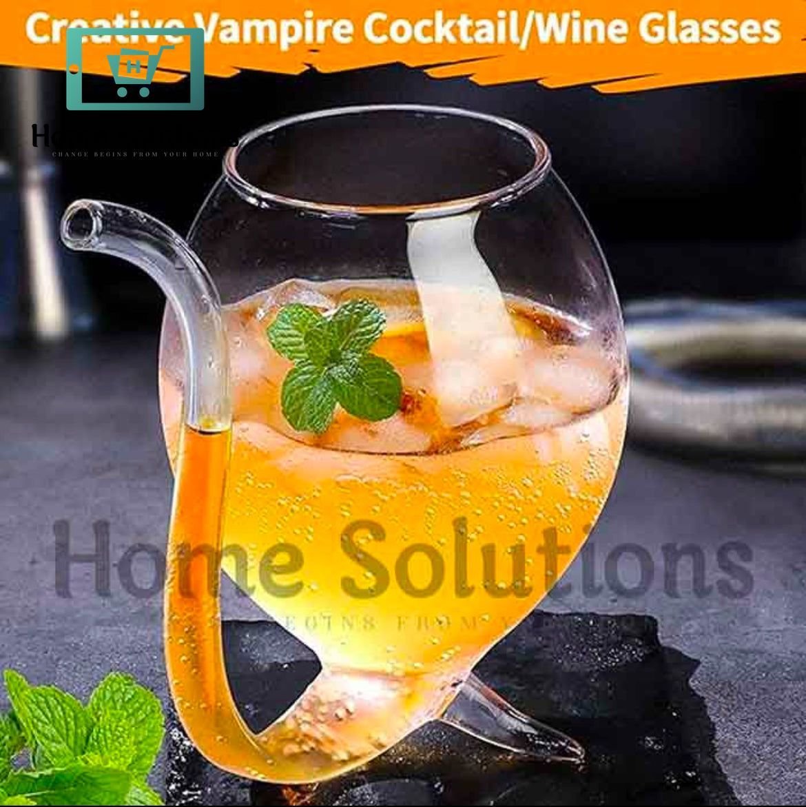 Vampire Sipper Glass with Built-in Straw - 350ml 4 Vampire Sipper Glass with Built-in Straw - 350ml - Image 2