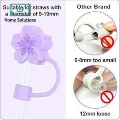 Flower Shape Silicone Straw Stopper 25 AF880212 3B27 4EE2 9EF3 96B6F7CF4D70 - Home Solutions