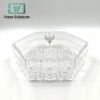 Acrylic Transparent Hexagonal Dry Fruit Tray with Lid Used for Dried Fruits Nuts Cookies Snacks - Home Solutions