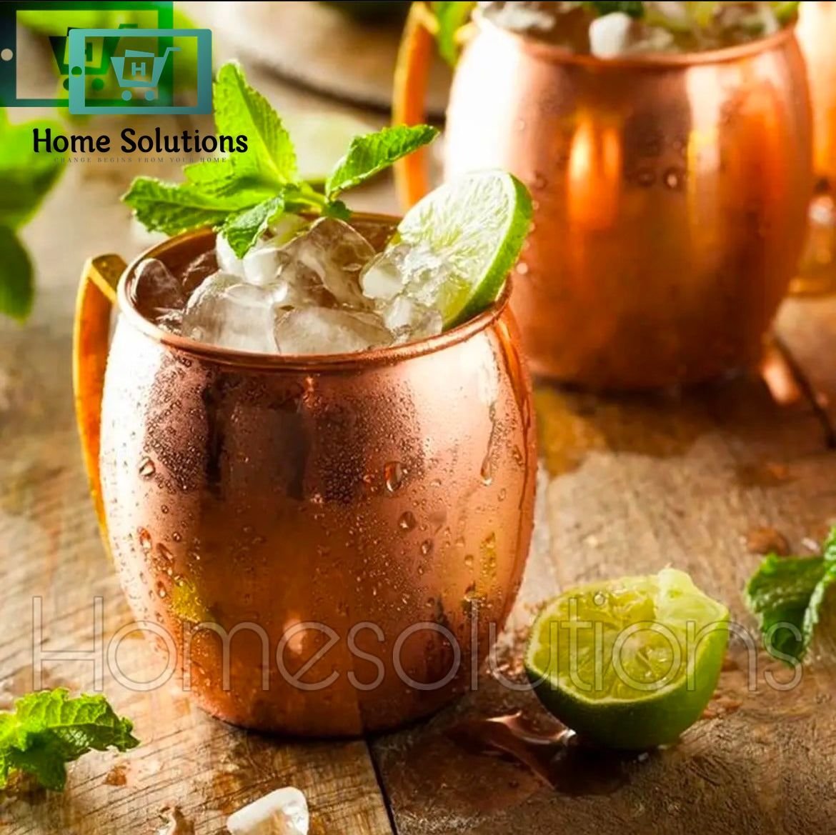 Copper Mug with Stainless Steel Inner & Golden Handle 3 Copper Mug with Stainless Steel Inner & Golden Handle