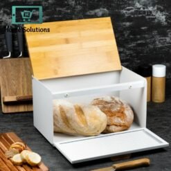 BreadBox Steel BambusMadefromhygienicandecologicalmaterials Durableandsolidconstruction Storesallkindsofbread itisidealforyoutokeepbreadrolls bageelsorevenmuffins Size 35.5x23.5 3 - Home Solutions