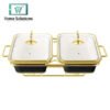 Brilliant 12 Twin Rectangular Dish With Candle Stand BR1001 1 in Pakistan - Home Solutions