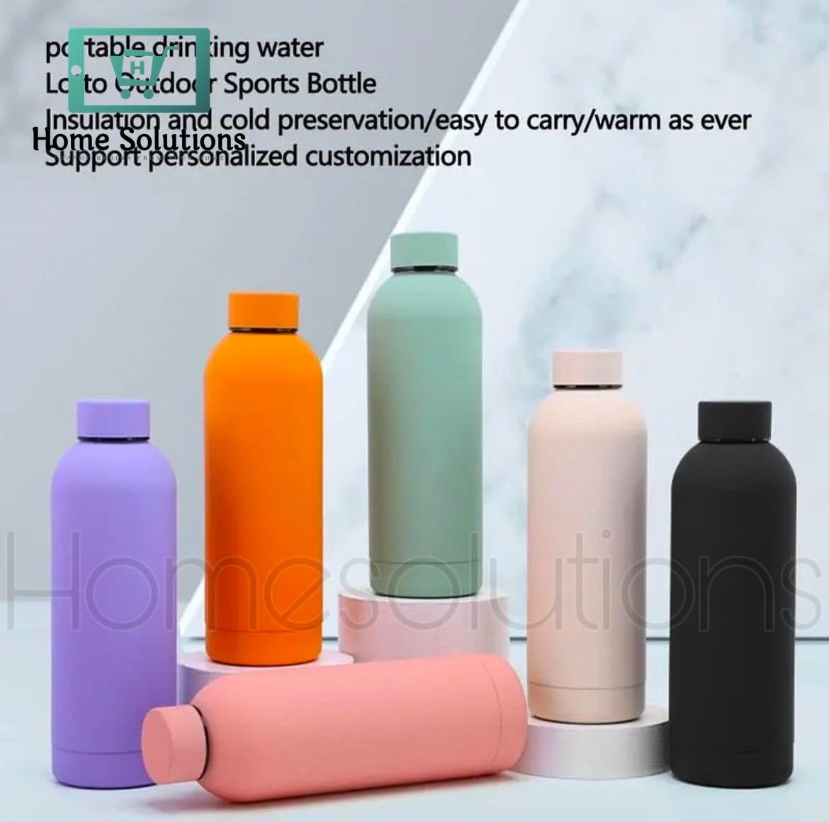 Stainless Steel Solid Color Matt Water Bottle 5 Stainless Steel Solid Color Matt Water Bottle - Image 3