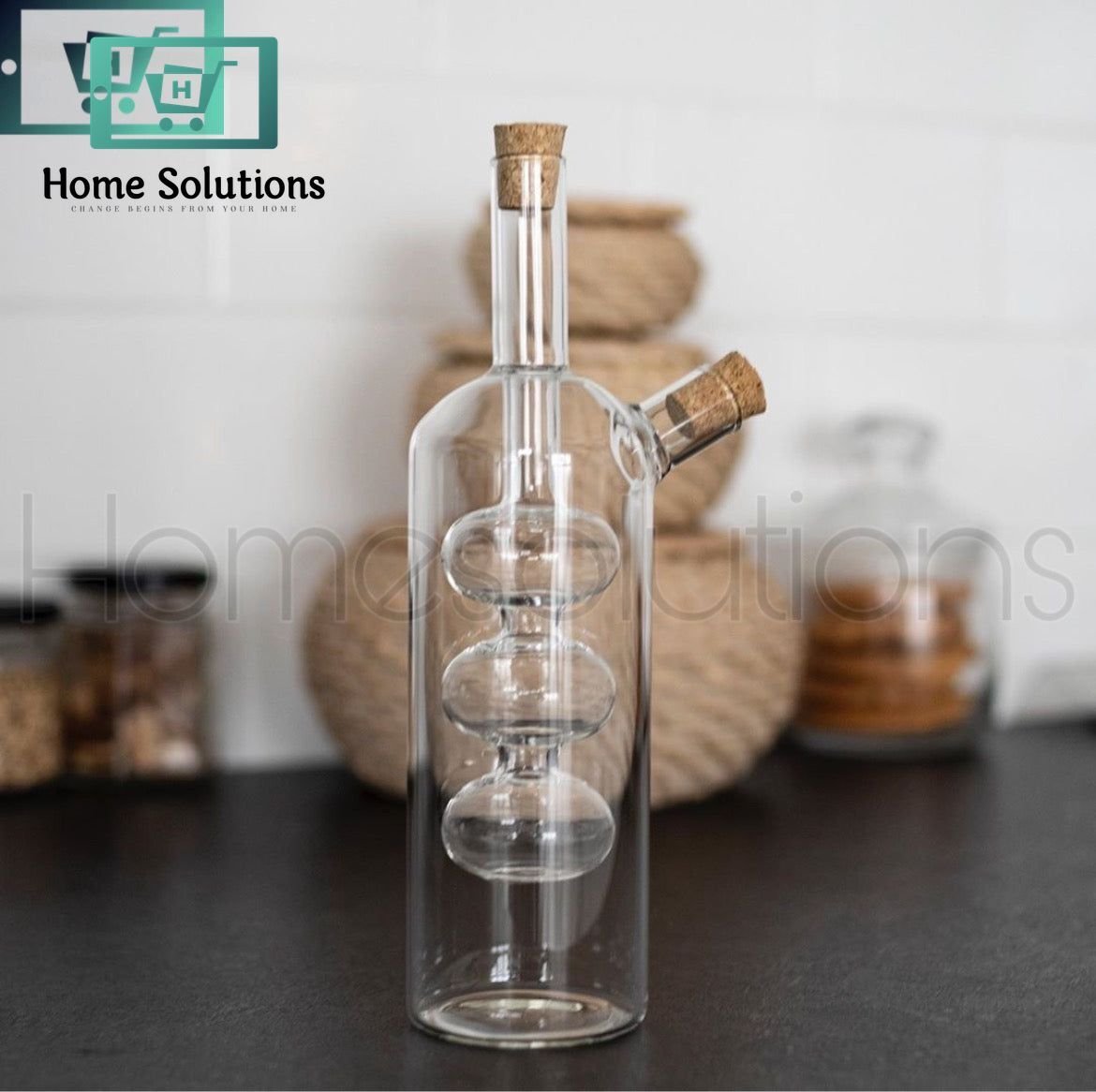 Koopman Thermo Glass Double Wall Oil & Vinegar Bottle 3 Koopman Thermo Glass Double Wall Oil & Vinegar Bottle