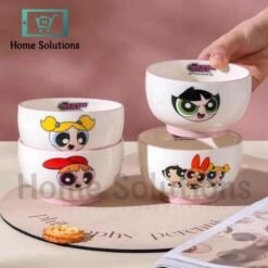 CN Powerpuff Girls Ceramic Rice Bowl Gift Box Set of 4 2 - Home Solutions
