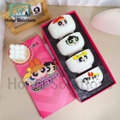 CN Powerpuff Girls Ceramic Rice Bowl Gift Box Set of 4 3 - Home Solutions