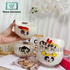 CN Powerpuff Girls Ceramic Rice Bowl Gift Box Set of 4 6 - Home Solutions