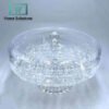 Clear Acrylic Round Dessert Serving Platter with 5 Compartments Lid - Home Solutions