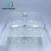 Clear Acrylic Square Dessert Serving Platter with 5 Compartments Lid - Home Solutions
