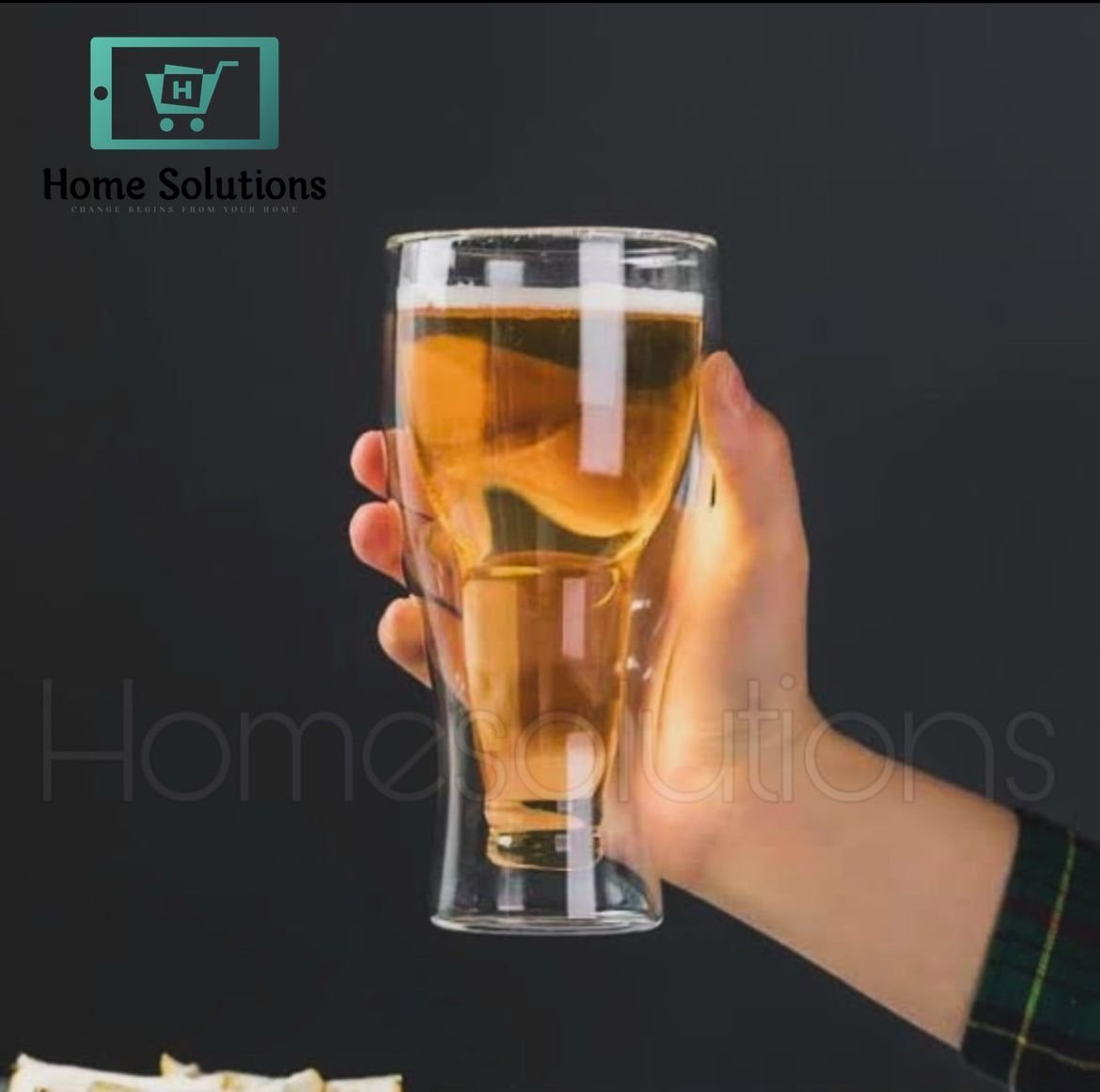 Bottoms Up Double Wall Glass Beer Glass 4 Bottoms Up Double Wall Glass Beer Glass - Image 2