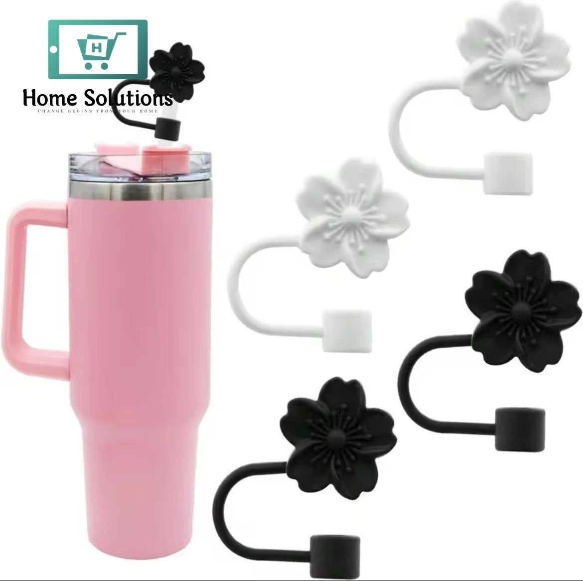 Flower Shape Silicone Straw Stopper 8 Flower Shape Silicone Straw Stopper - Image 6