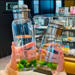 Alternative view of Glass Water Bottle with Acrylic Lid