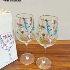 Alternative view of Danny Home Flower Wine Glass Set – 2 Piece Elegant Drinkware